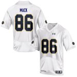 Notre Dame Fighting Irish Men's Alize Mack #86 White Under Armour Authentic Stitched College NCAA Football Jersey RQA6299RM